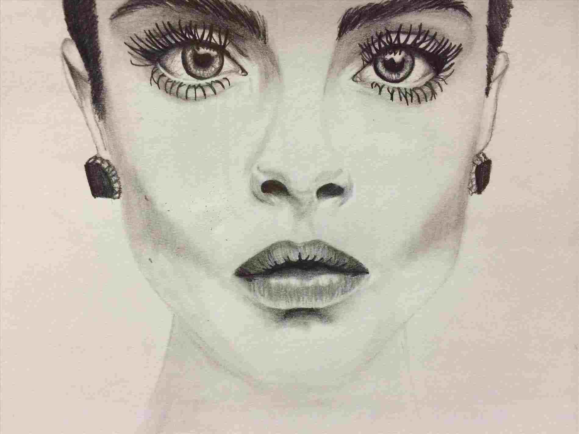 1899x1424 Model Drawing Face Drawing Fine Art - Model Face Drawing