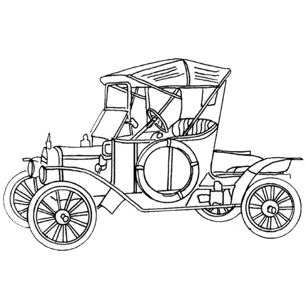 600x600 K Ford Model T Large Purple Daisy Design - Model T Drawing