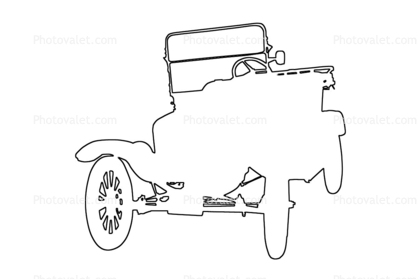 418x279 Model T Outline, Automobile, Line Drawing, Ford, Shape - Model T Drawing