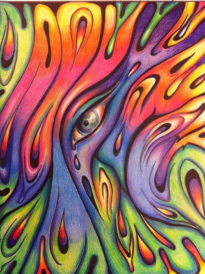 672x900 Abstract Art Drawings Drawing - Modern Art Drawing