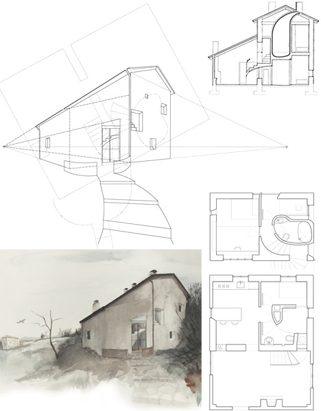 468x600 architecture, art history hybrid modern building design - Modern Building Drawing