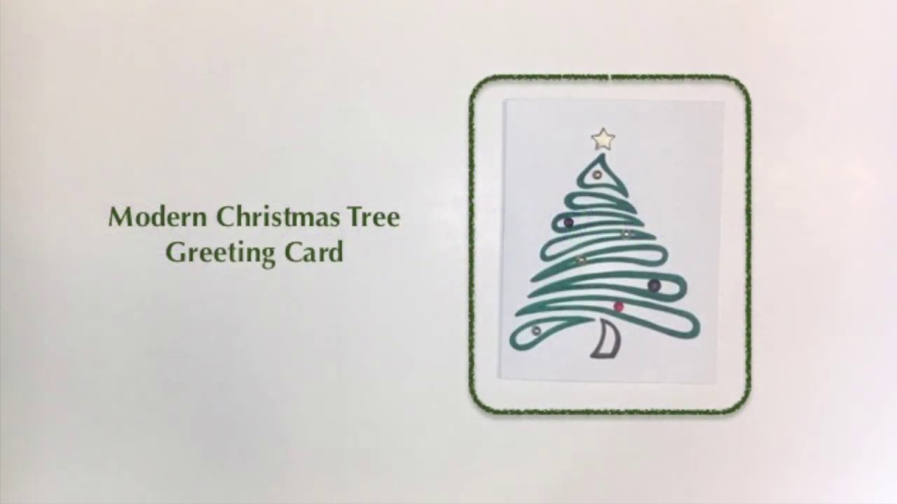 1280x720 modern christmas tree card simple diy using minimal supplies - Modern Christmas Tree Drawing