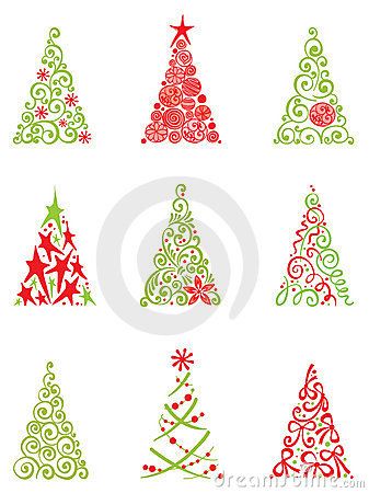 337x450 Modern Christmas Trees Kerst - Modern Christmas Tree Drawing