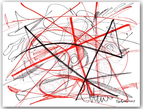 500x381 Modern Drawing - Modern Drawing