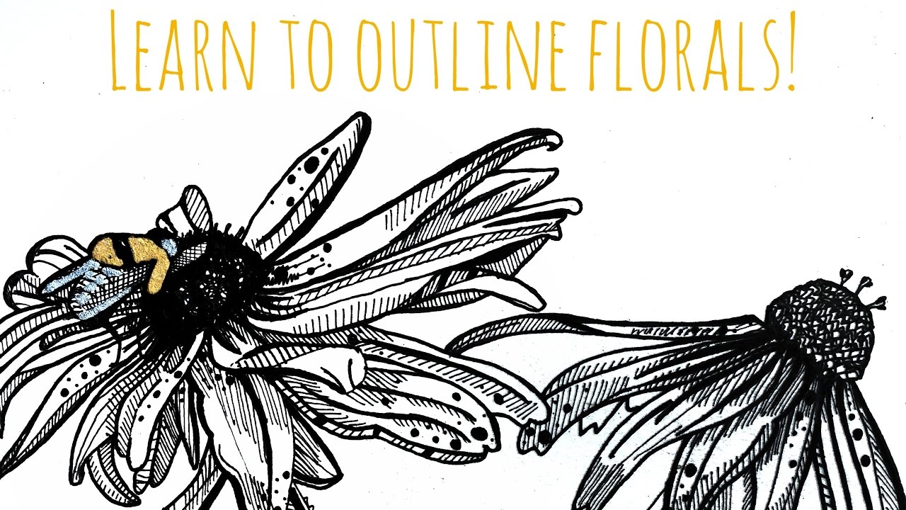 1280x720 easy flower drawing tutorial in the modern calligraphy floral - Modern Flower Drawing