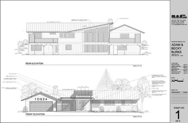 615x404 house plan modern house drawing lake cottage plans narrow - Modern House Drawing