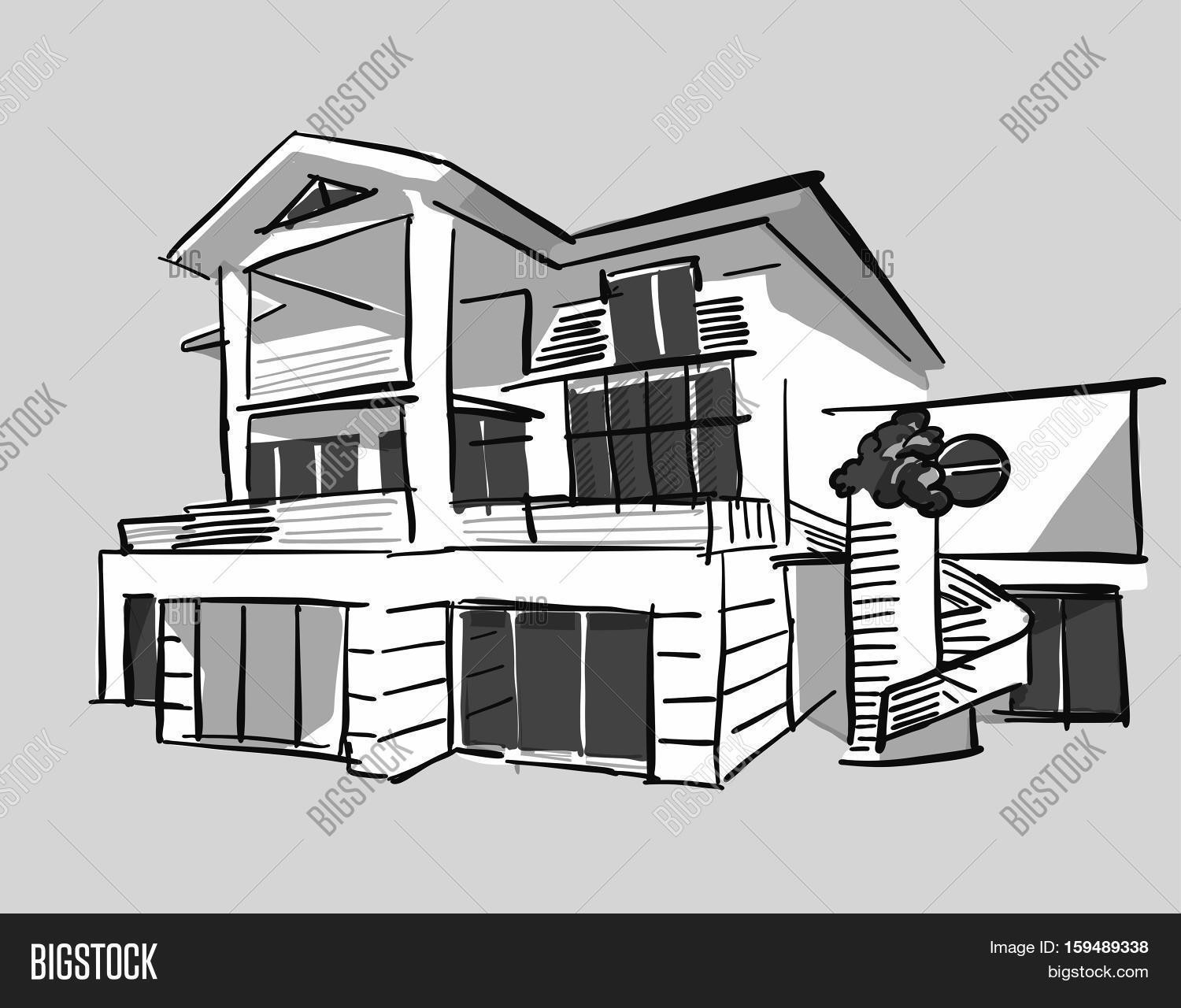 Modern House Drawing at Explore collection of