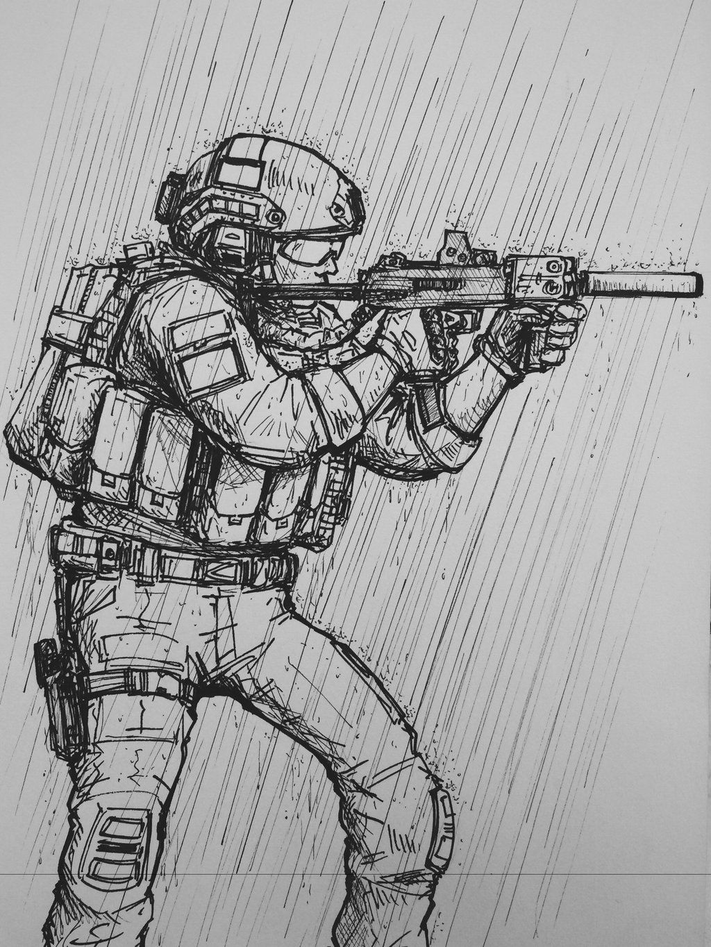 1024x1364 Huge Collection Of 'military Soldier Drawing' Download More Than - Modern Soldier Drawing
