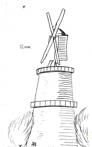 300x481 drawn windmill modern - Modern Windmill Drawing