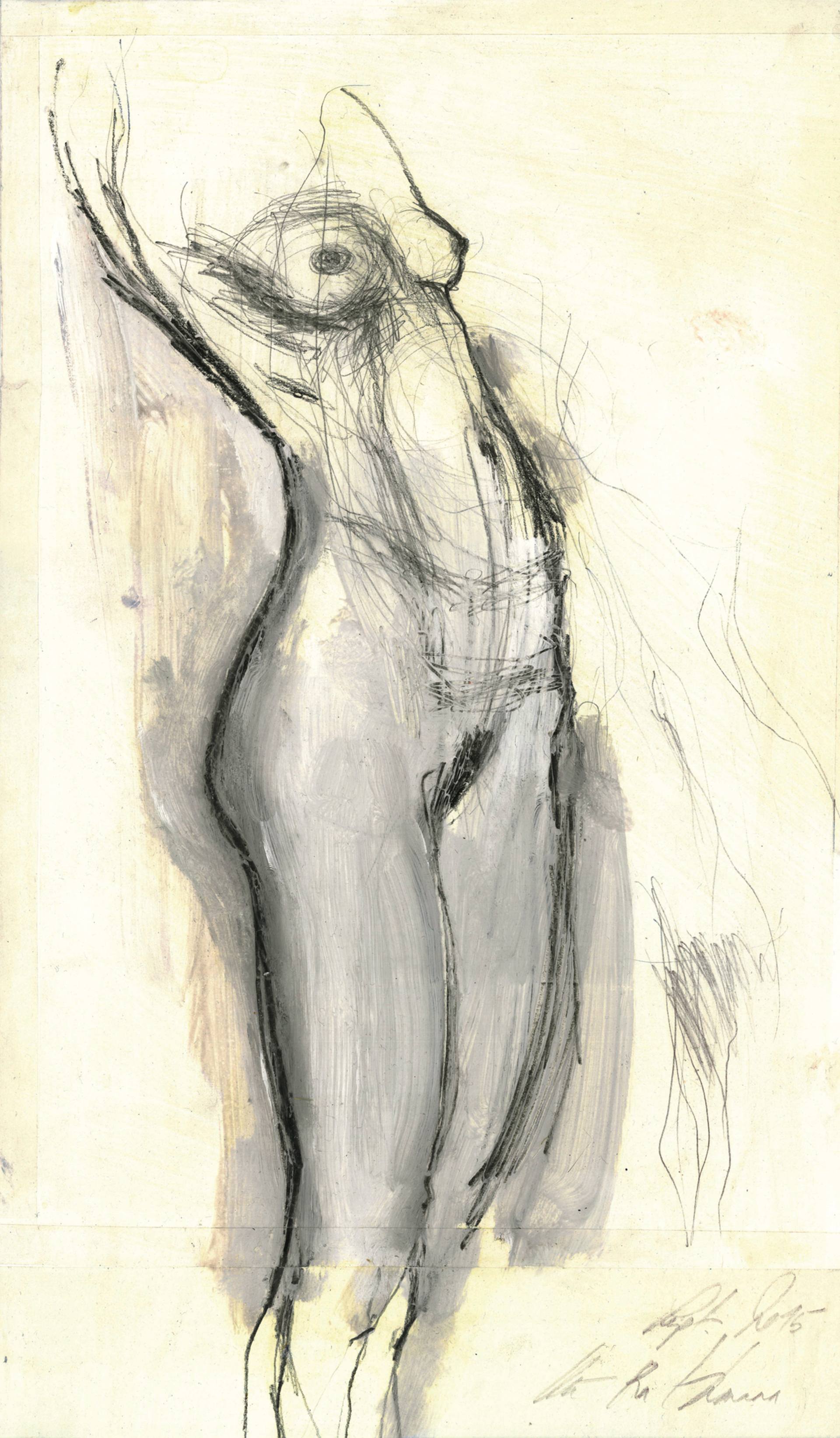 1920x3285 Hommage Modigliani I Drawing - Modigliani Drawings