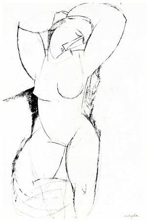 300x450 Portrait Drawing Art Print - Modigliani Drawings
