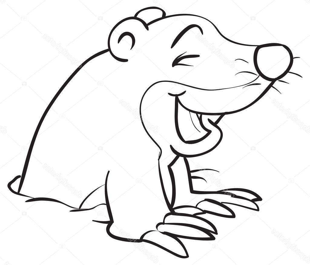1024x877 Unique Stock Illustration Funny Cartoon Mole Drawing - Mole Drawing
