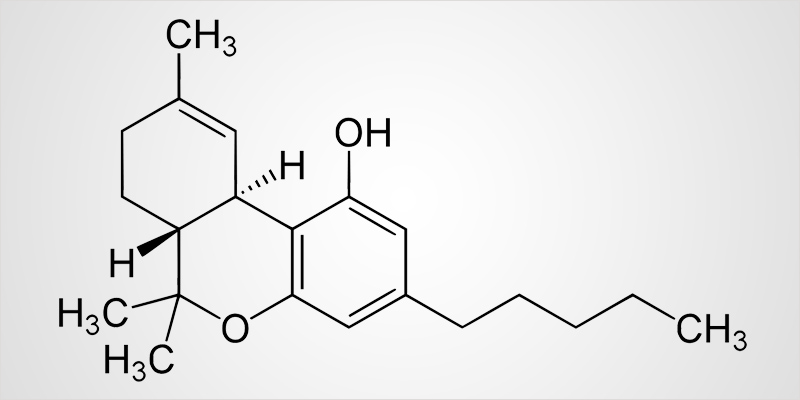 800x400 Collection Of Thc Molecule - Molecule Drawing