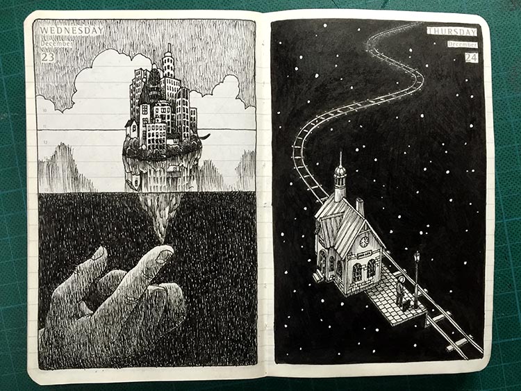 750x563 nina johansson moleskine - Moleskine Drawing