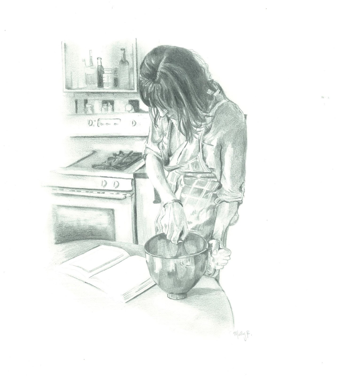 1443x1600 Nothing In The House Molly Reeder's Kitchen Drawings - Molly Drawing