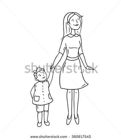 407x470 huge collection of 'parent and child drawing' download more than - Mom And Child Drawing