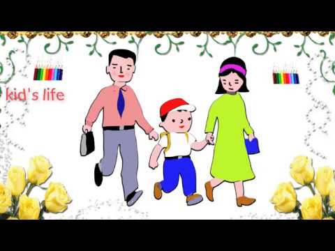 480x360 How To Draw My Dad, Mom And Me The First Day Go To School - Mom And Dad Drawing