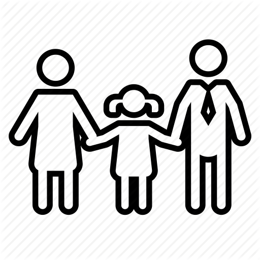 512x512 Dad, Daughter, Family, Father, Mom, Mother, Parent Icon - Mom And Dad Drawing