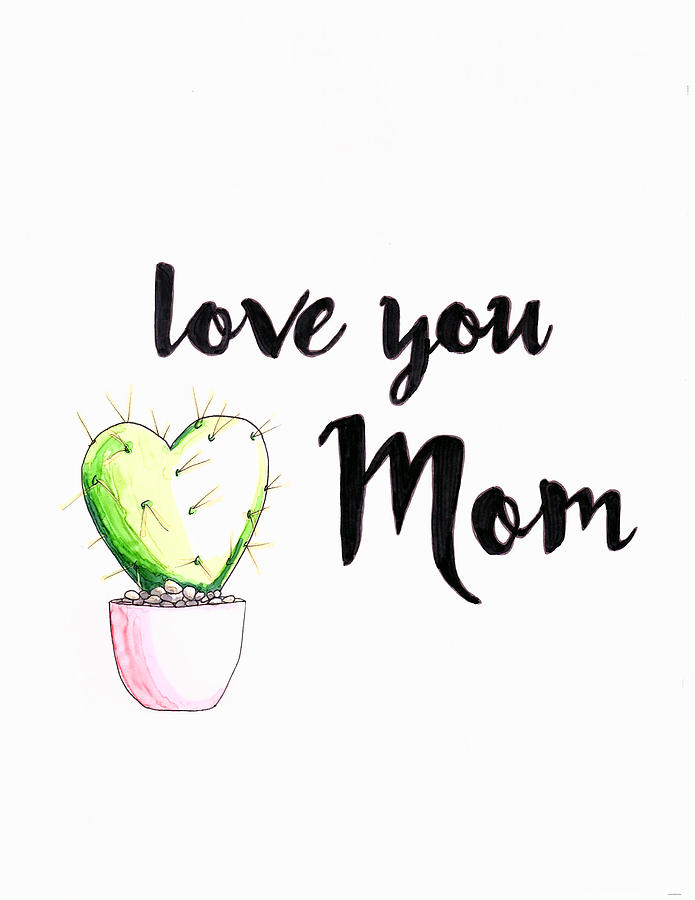 695x900 Love You Mom Drawing - Mom Drawing Images