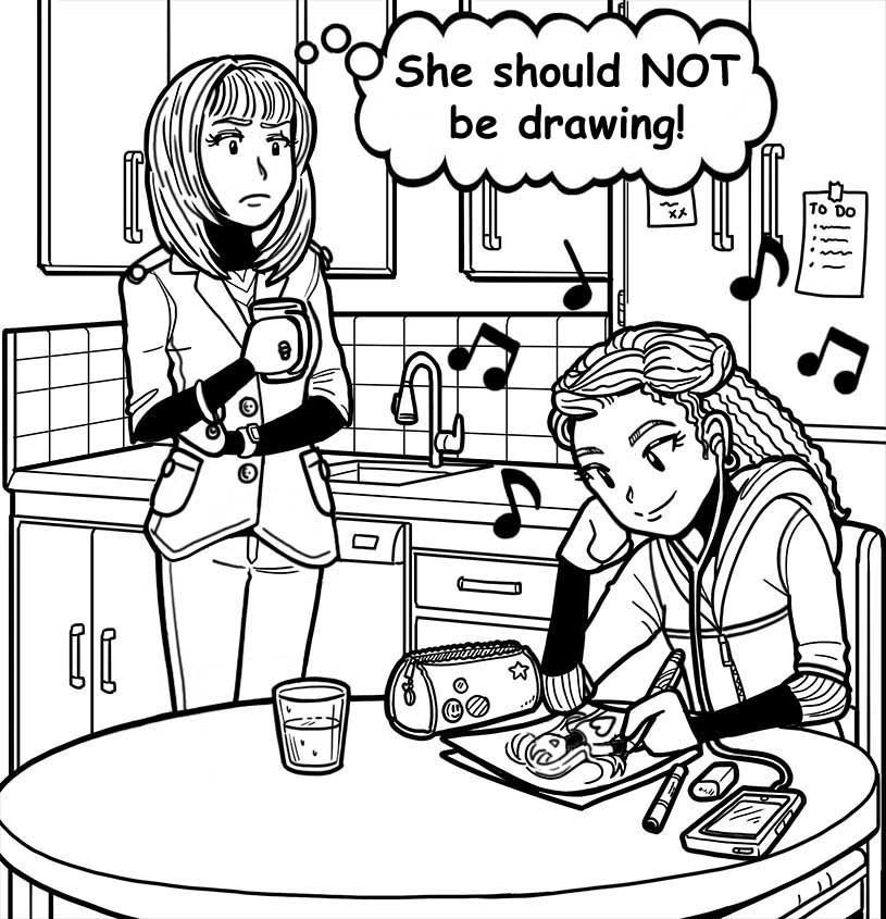 815x845 My Mom Won't Let Me Practice Drawing!! Dork Diaries - Mom Drawing Images