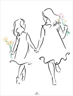 236x313 Mother And Daughter Drawing - Mom Drawing Images