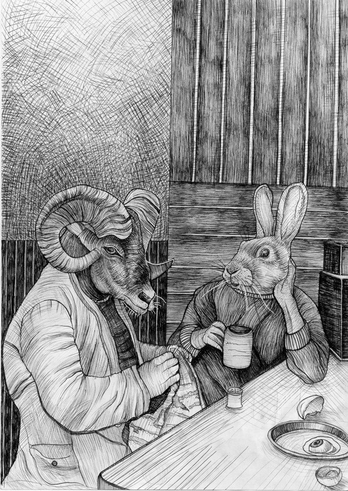 709x1000 odd knitting moment anniina korte - Moment Drawing