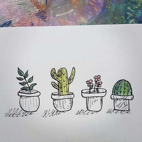 500x500 drawing some cacti in the moment ^ ^ on we heart it - Moment Drawing
