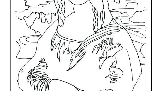 570x320 Mona Lisa Coloring Pages - Mona Lisa Line Drawing