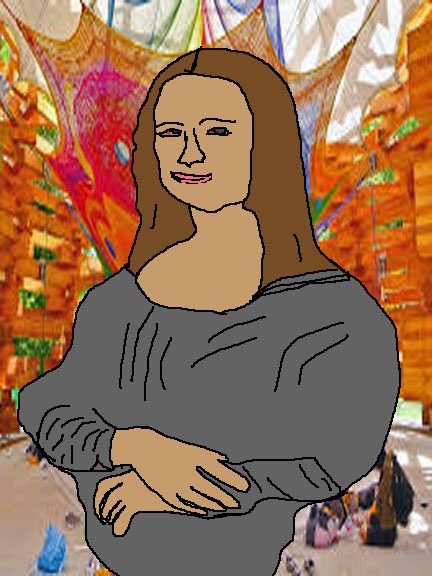 432x576 Mona Lisa Line Drawing - Mona Lisa Line Drawing