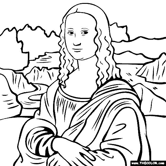 560x560 Mona Lisa Da Vinci - Mona Lisa Line Drawing