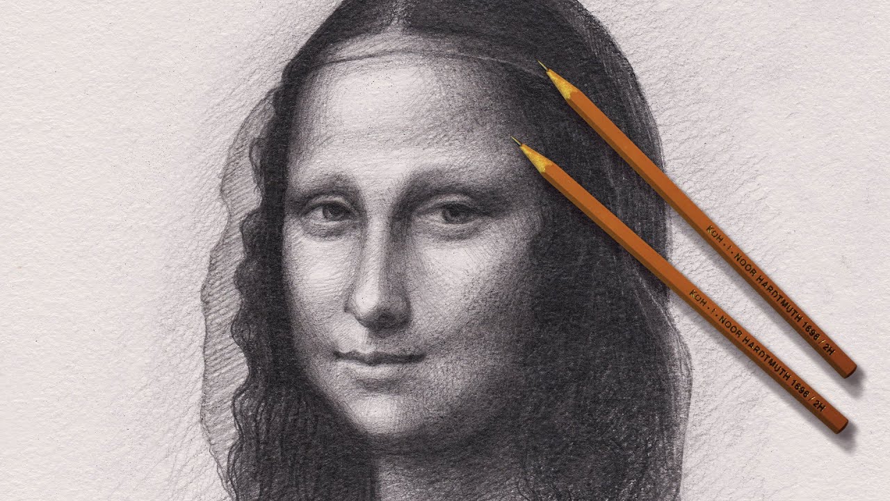 1280x720 Drawing Mona Lisa Time Lapse - Monalisa Drawing