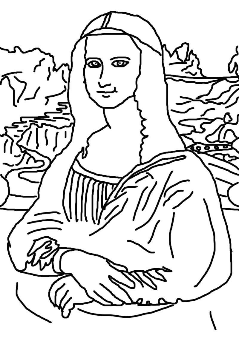 800x1143 Mona Lisa Assignment - Monalisa Drawing