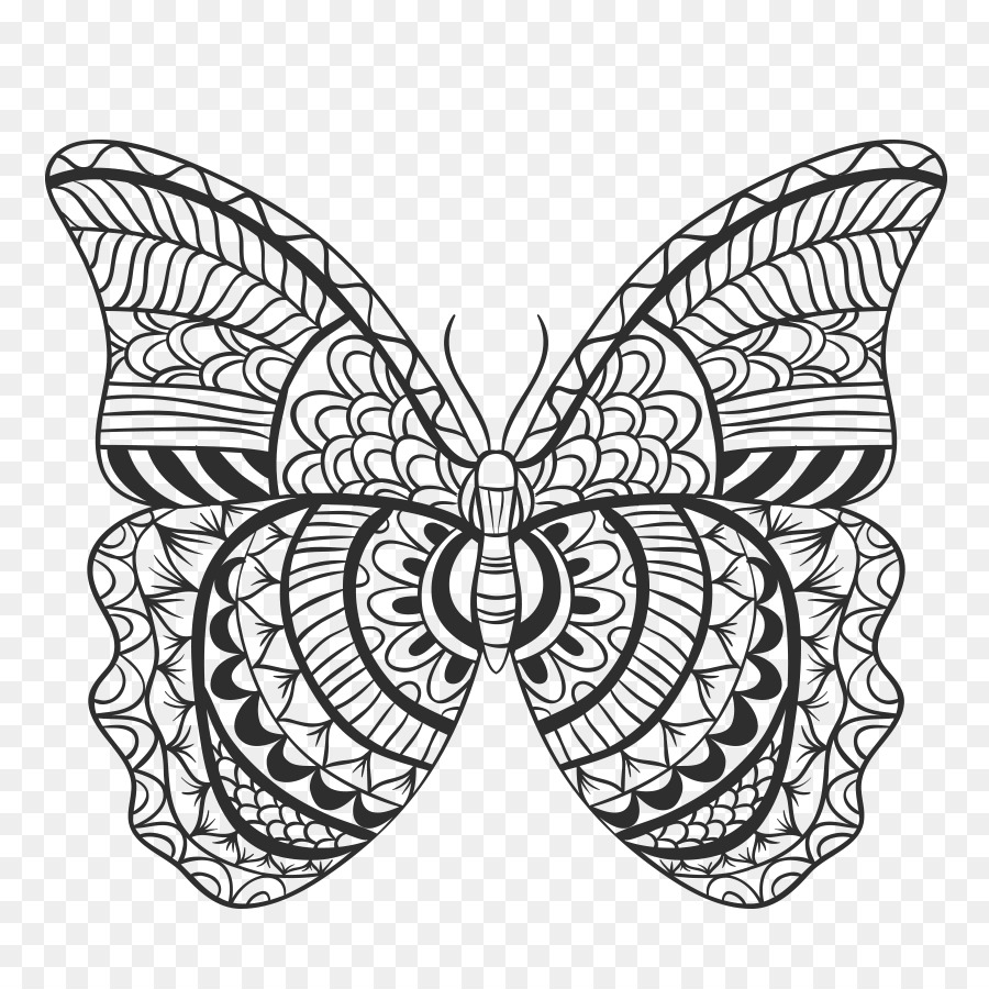 900x900 monarch butterfly vector graphics image drawing - Monarch Butterfly Drawing Black And White