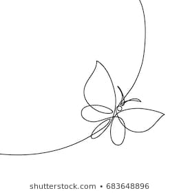 260x280 Huge Collection Of 'line Drawing Butterfly' Download More Than - Monarch Butterfly Line Drawing
