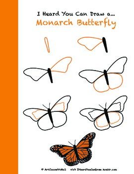 270x350 how to draw a monarch butterfly in home decor drawings - Monarch Drawing