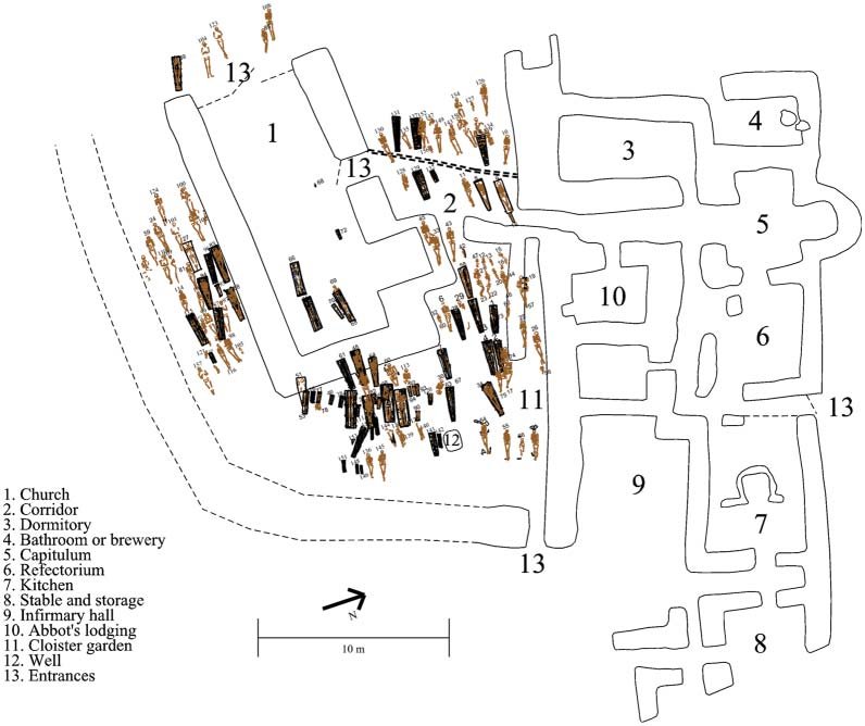 796x668 Map Of The Excavated Parts Of The Ruins - Monastery Drawing