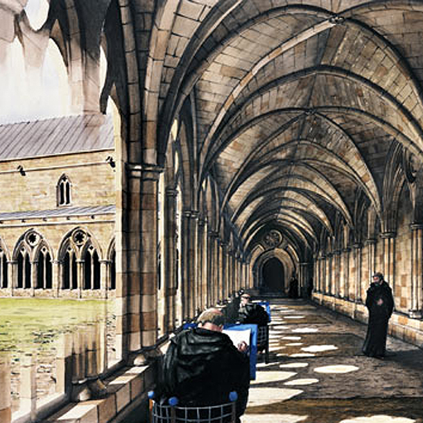 610x610 Medieval Monasteries - Monastery Drawing