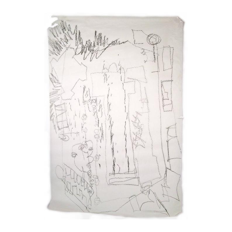 794x794 monastery floor plan original blind charcoal drawing x etsy - Monastery Drawing