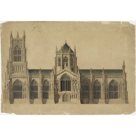 434x434 Record Drawing Of The Church Of The Monastery Of Batalha - Monastery Drawing