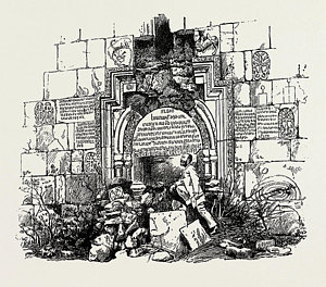 300x264 The West Entrance Of The Monastery Of St Drawing - Monastery Drawing