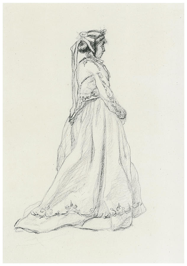 632x900 Figure Of A Woman Drawing - Monet Drawings