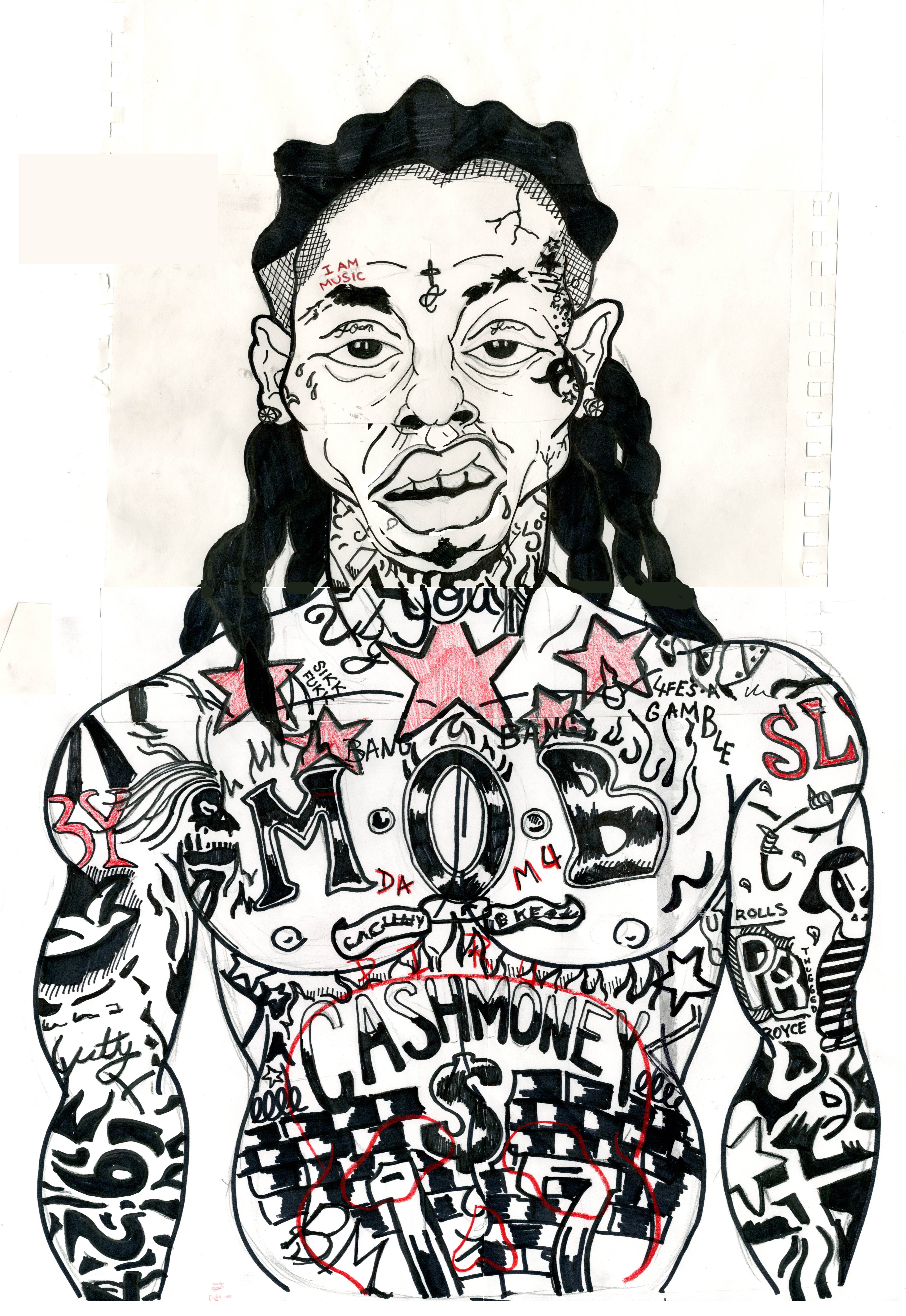 4448x6464 Concept Sketch - Money Roll Drawing