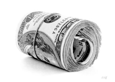 400x284 Pen Drawings - Money Roll Drawing