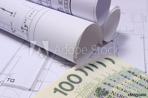 500x333 rolls of electrical diagrams on construction drawing of house - Money Roll Drawing