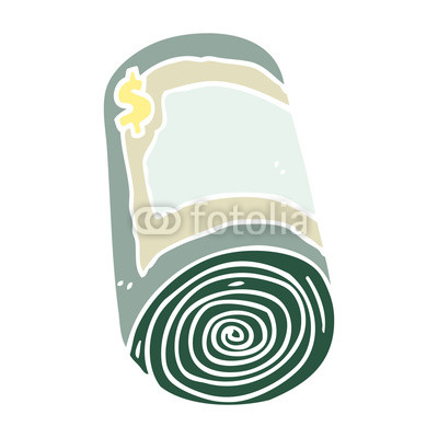400x400 flat color style cartoon roll of money buy photos ap images - Money Roll Drawing