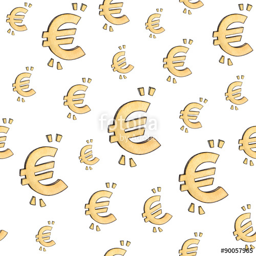 500x500 euro sign money symbol seamless pattern watercolor drawing - Money Symbol Drawing