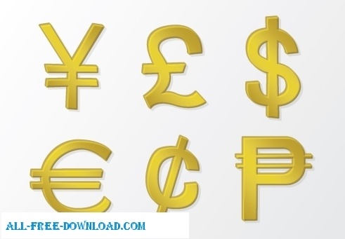491x341 Golden Vector Money Symbols Free Vector In Encapsulated Postscript - Money Symbol Drawing