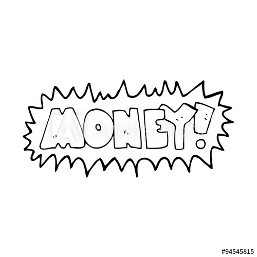 500x500 line drawing cartoon money symbol - Money Symbol Drawing