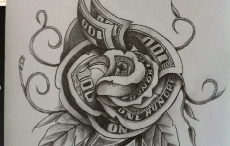 470x300 Unique Money Tattoo Design Ideas And Images - Money Tattoo Drawings