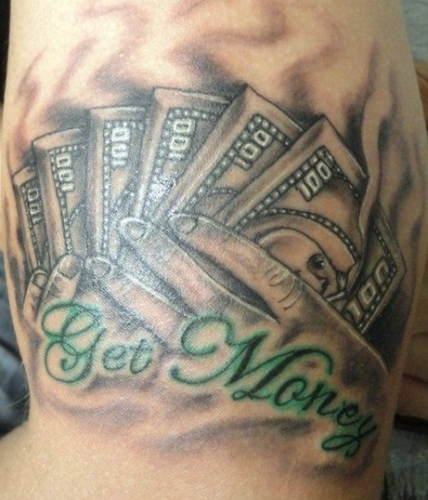 428x500 Latest And Beautiful Money Tattoo Designs Styles At Life - Money Tattoo Drawings